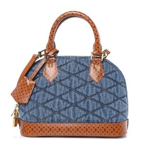 LOUIS VUITTON Denim Calfskin Monogram Alma BB
